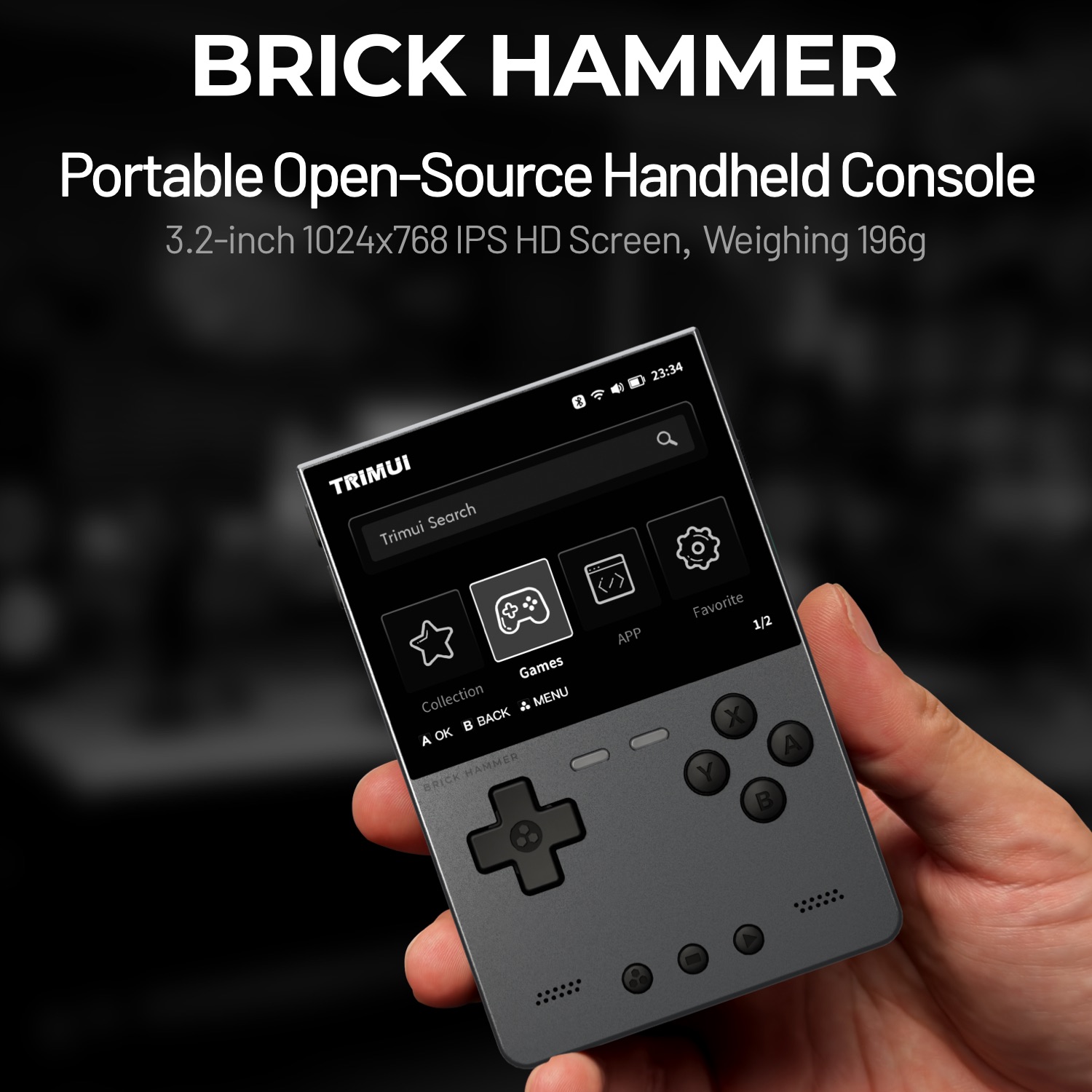Trimui tijolo martelo retro ha - Gaming Console For Phone avaliação e preço